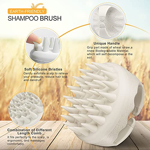 AIMIKE Hair Scalp Massager Shampoo Brush, Soft Silicone Scalp Brush Hair Scru...