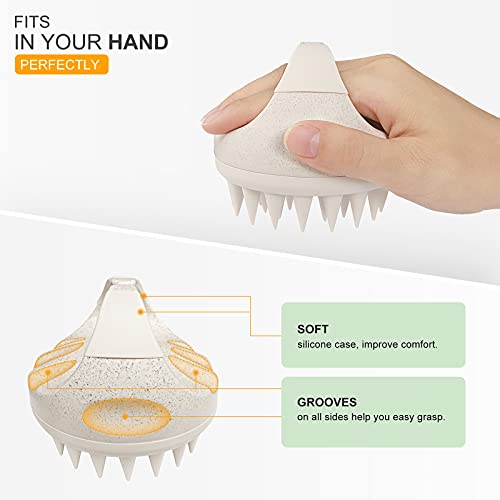 AIMIKE Hair Scalp Massager Shampoo Brush, Soft Silicone Scalp Brush Hair Scru...