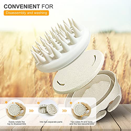 AIMIKE Hair Scalp Massager Shampoo Brush, Soft Silicone Scalp Brush Hair Scru...