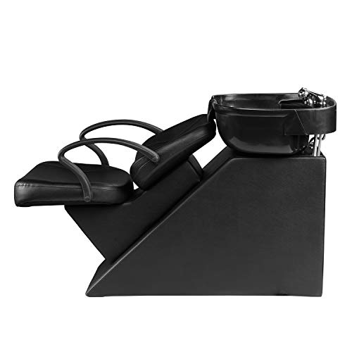 Ainfox Shampoo Barber Backwash Chair, ABS Plastic Shampoo Bowl Sink Chair for...