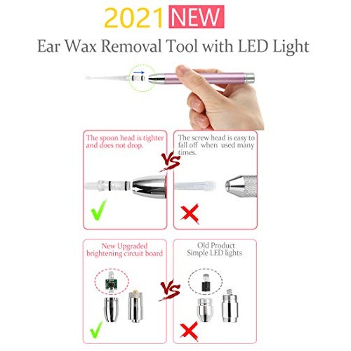 Ear Pick，Ear Wax Removal Tool，LED Lights Ear Cleaning Kit，Updated Version ...
