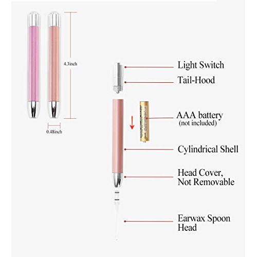 Ear Pick，Ear Wax Removal Tool，LED Lights Ear Cleaning Kit，Updated Version ...