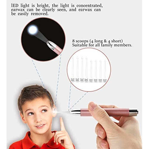 Ear Pick，Ear Wax Removal Tool，LED Lights Ear Cleaning Kit，Updated Version ...
