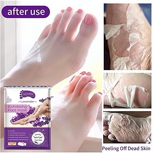 Foot Peel Mask 5 Pack, Lavender Exfoliating Foot Masks, Baby Foot Peel Soft S...
