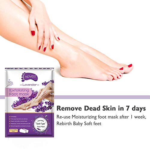 Foot Peel Mask 5 Pack, Lavender Exfoliating Foot Masks, Baby Foot Peel Soft S...