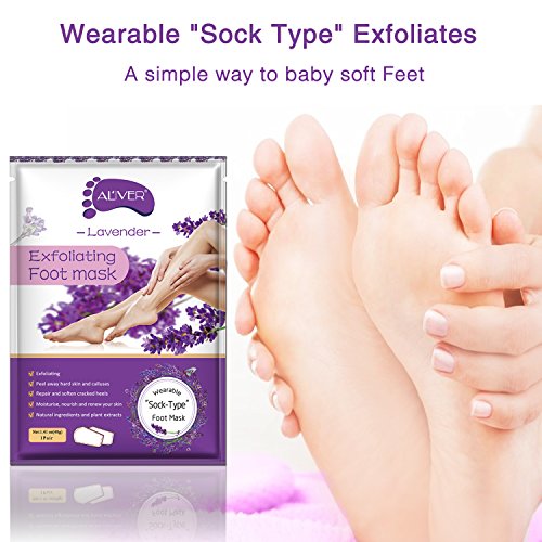 Foot Peel Mask 5 Pack, Lavender Exfoliating Foot Masks, Baby Foot Peel Soft S...