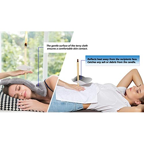 2 Ear Candling Treatment Towels with 10 Ear Candling Protective Discs. Please...