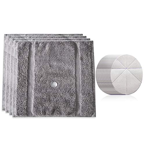 4 Ear Candling Treatment Towels with 20 pcs Ear Candling Protective Discs, Gr...