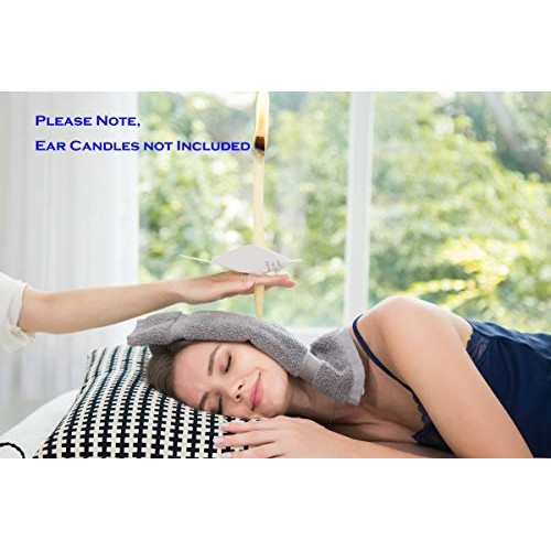 4 Ear Candling Treatment Towels with 20 pcs Ear Candling Protective Discs, Gr...