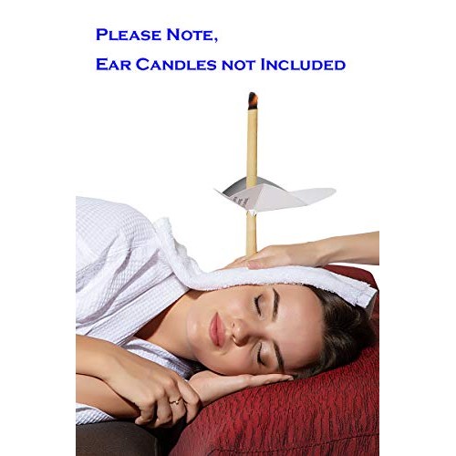 4 Ear Candling Treatment Towels with 20 pcs Ear Candling Protective Discs. Pl...