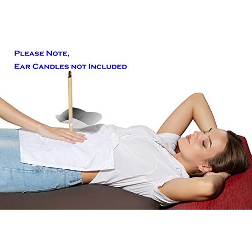 4 Ear Candling Treatment Towels with 20 pcs Ear Candling Protective Discs. Pl...