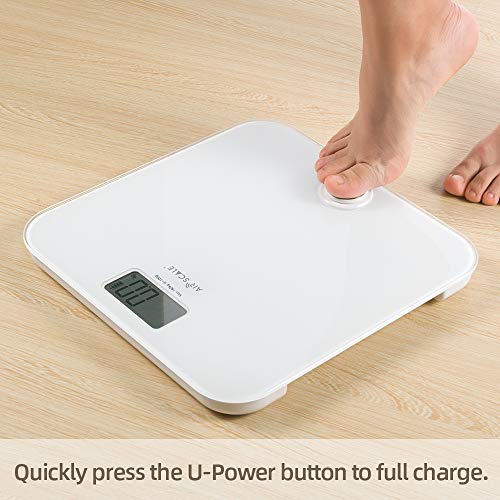 AIRSCALE Digital Bathroom Weight Scale for People, Battery-Free Updated U-Pow...