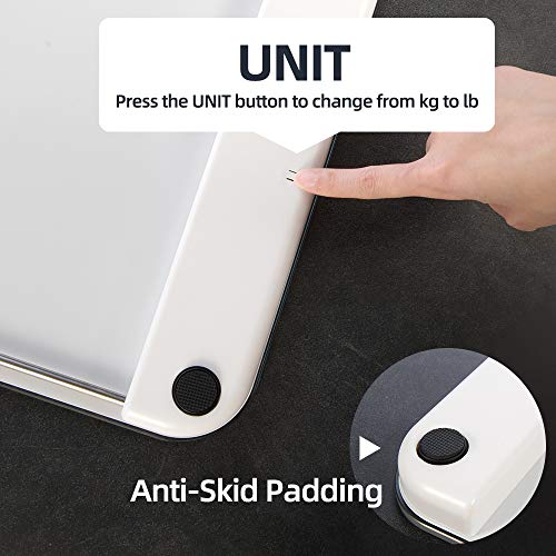 AIRSCALE Digital Bathroom Weight Scale for People, Battery-Free Updated U-Pow...