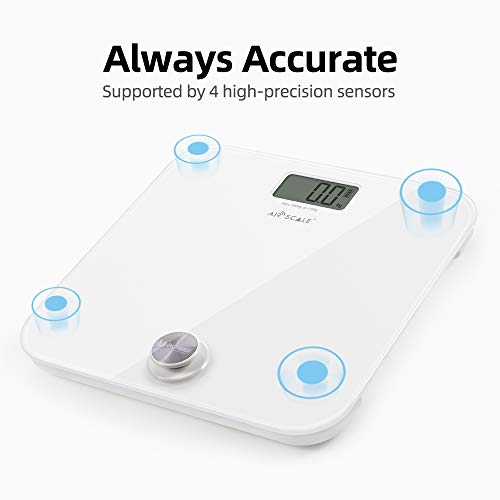 AIRSCALE Digital Bathroom Weight Scale for People, Battery-Free Updated U-Pow...
