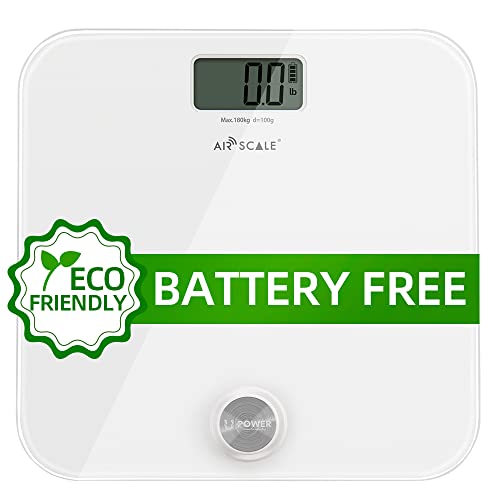 AIRSCALE Digital Bathroom Weight Scale for People, Battery-Free Updated U-Pow...