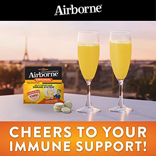 Airborne Lemon Lime Effervescent Tablets, 10 count - 1000mg of Vitamin C - Im...