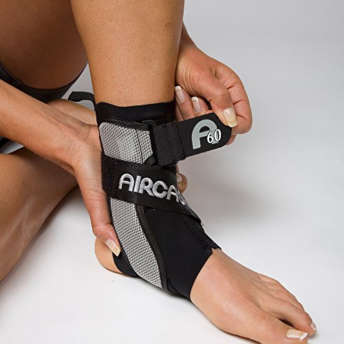 Aircast A60 Ankle Support Brace, Left Foot, Black, Medium (Shoe Size: Men's 7...