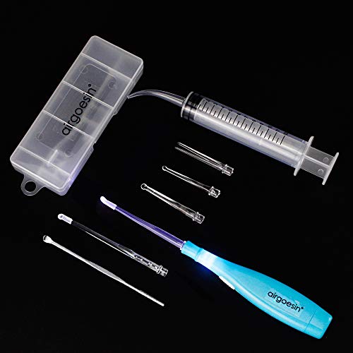 Airgoesin™ Upgraded Tonsil Stone Remover Tool or Earwax Removal, Blue, 5 Tips...