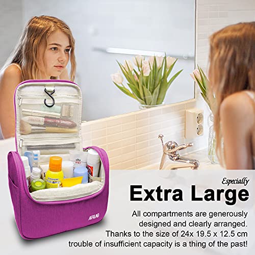 Toiletry Bag for Women, Airlab Hanging Large Travel Makeup bag/Cosmetic Bag w...