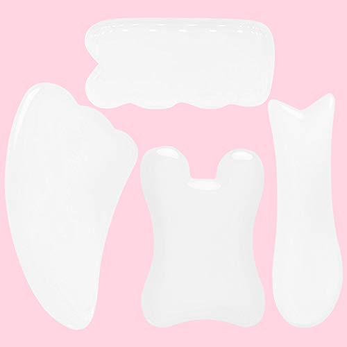 airogym 4 Pack Gua Sha Scraping Massage Tool, Natural Stone Gua Sha Board for...