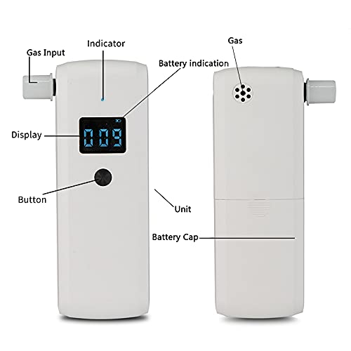 AirRadio Breathalyzer AT188s Fast Test Portable Alcohol Tester LCD Display Al...