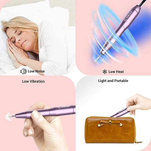 AIRSEE Portable Electric Nail Drill Professional Efile Nail Drill Kit for Acr...