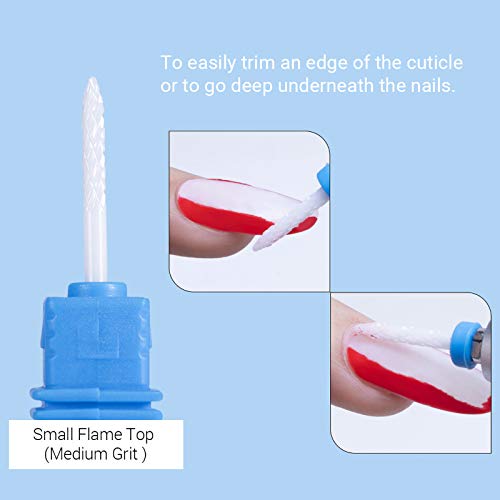 Ceramic Nail Drill Bits Set Fit for Most Drill Machine Professional Acrylic N...