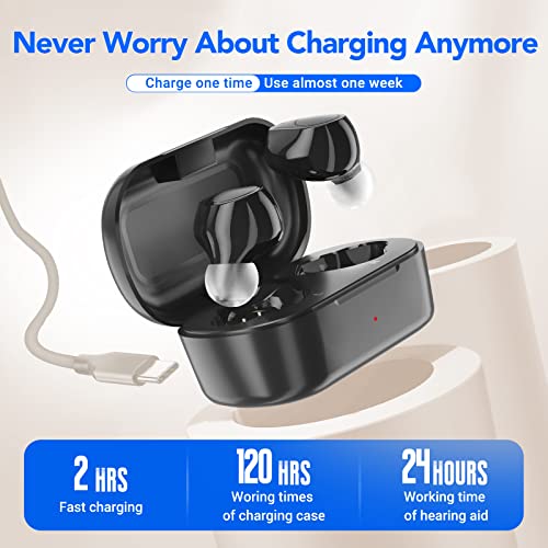 AIRSSON Digital Hearing Amplifier: Rechargeable Hearing Aids for Seniors with...