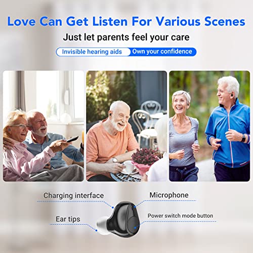 AIRSSON Digital Hearing Amplifier: Rechargeable Hearing Aids for Seniors with...