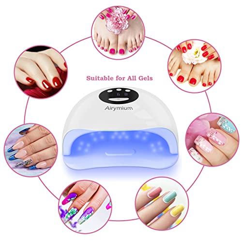 Airymium Gel UV LED Nail Lamp: Professional Nail Dryer Gel Polish Light Porta...