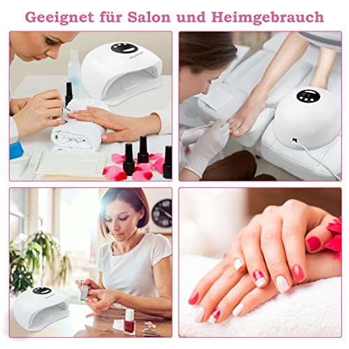 Airymium Gel UV LED Nail Lamp: Professional Nail Dryer Gel Polish Light Porta...