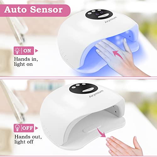Airymium Gel UV LED Nail Lamp: Professional Nail Dryer Gel Polish Light Porta...