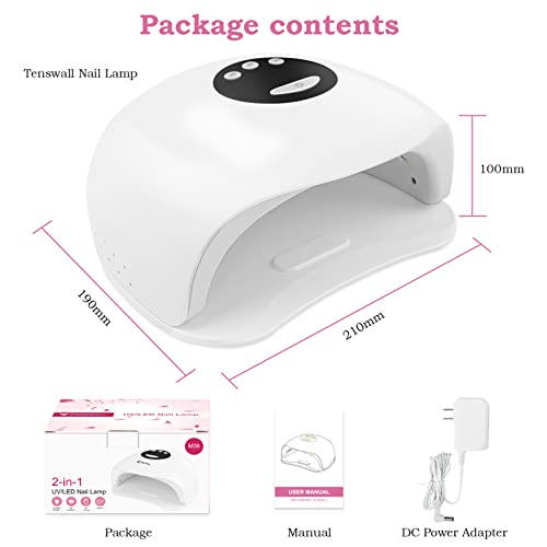 Airymium Gel UV LED Nail Lamp: Professional Nail Dryer Gel Polish Light Porta...