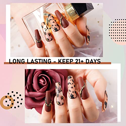 Aishaba 6 Colors Gel Nail Polish Set Brown Gel Nail Polish Classic Fall Winte...