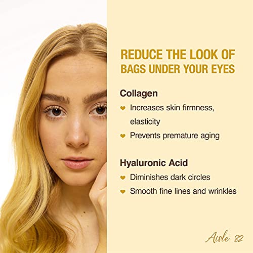 30 Pairs Under Eye Patches - 24K Gold Eye Mask - Under Eye Mask for Dark Circ...