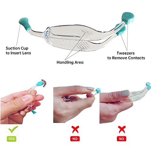 Soft Contact Lenses Remover and Insertion Tool, Contact Tweezers and Soft Sil...