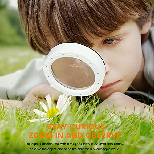 Magnifying Glass with Light, 30X Handheld Large Magnifying Glass 12 LED Illum...