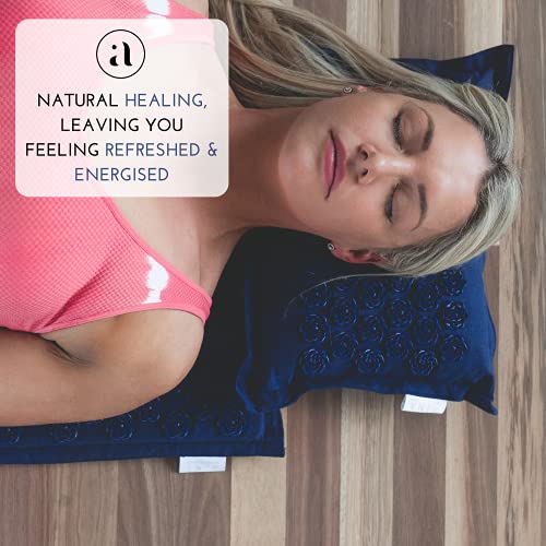 Acupressure Mat and Pillow Set - Ideal for Back Pain Relief and Neck Pain Rel...