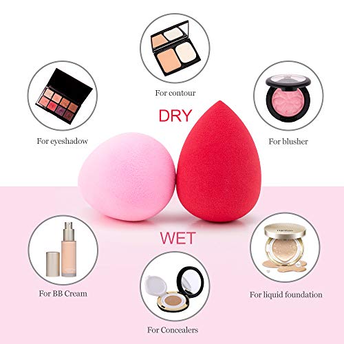 AJOKE 10 Pcs Perfect Makeup Sponge Set Blender, Beauty Sponge Makeup Blender ...