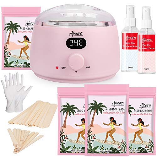 Home Waxing Kit, Ajoura Digital Wax Warmer Kit for Brazilian Bikini Coarse Ha...