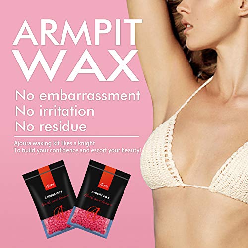 Waxing Kit for Women, Ajoura 2020 Professional Wax Warmer for Coarse Hair Rem...