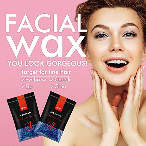 Waxing Kit for Women, Ajoura 2020 Professional Wax Warmer for Coarse Hair Rem...