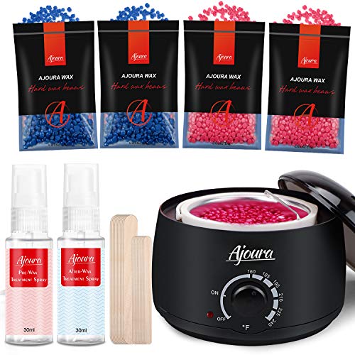 Waxing Kit for Women, Ajoura 2020 Professional Wax Warmer for Coarse Hair Rem...