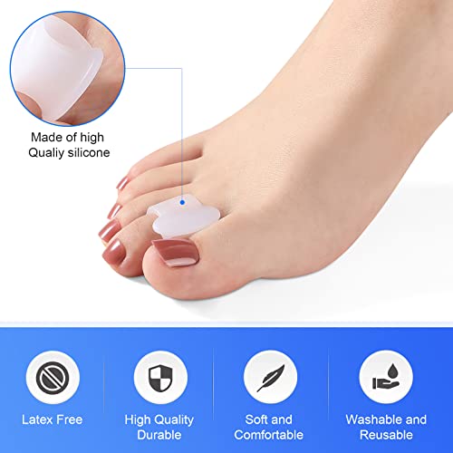 Ajoysoul Gel Toe Separators,16 Pieces Bunion Pad,Gel Toe Straightener for Bun...