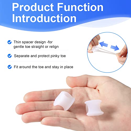 Ajoysoul Gel Toe Separators,16 Pieces Bunion Pad,Gel Toe Straightener for Bun...