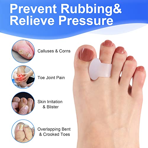 Ajoysoul Gel Toe Separators,16 Pieces Bunion Pad,Gel Toe Straightener for Bun...