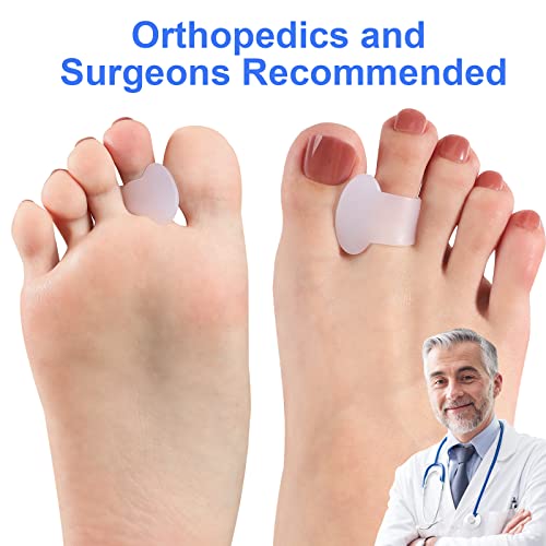 Ajoysoul Gel Toe Separators,16 Pieces Bunion Pad,Gel Toe Straightener for Bun...