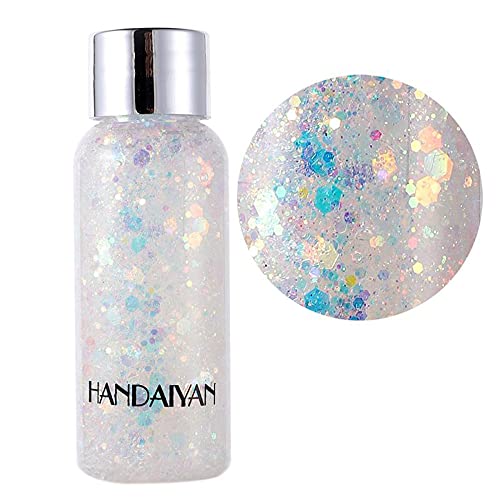 Body Glitter Gel Nail Hair Body Face Flash Eye Shadow Glitter Cream Chunky Gl...