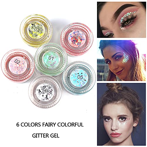 Mini Face Eye Glitter Sequins Mini Eye Shadow Cream Portable Highlighter Gel ...