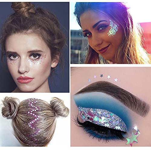 Mini Face Eye Glitter Sequins Mini Eye Shadow Cream Portable Highlighter Gel ...